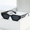 2023 Cross-border new retro men's sunglasses, European and American fashion women's trendy square street style narrow-framed sunglasses Application Scenario